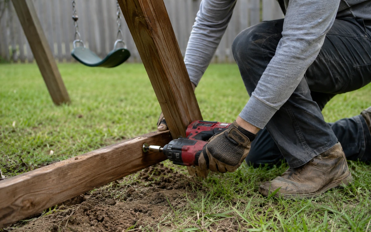 Swing set removal contractor